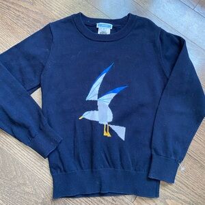 Jacadi Paris Navy Flying Seagull Sweater Kids Boys Size 5-6